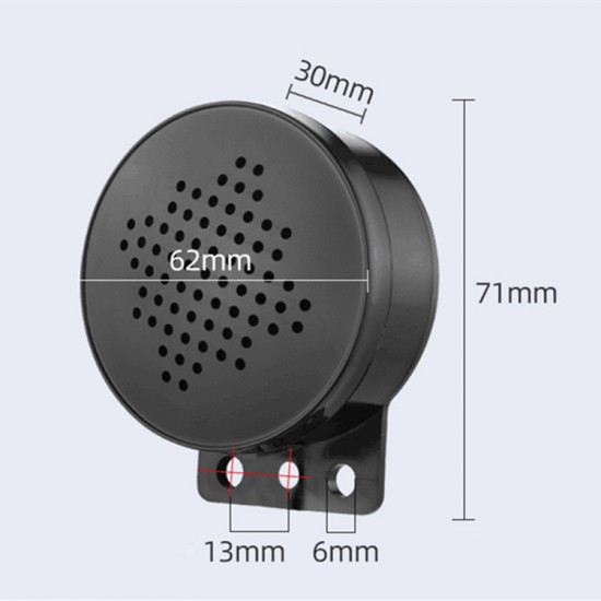 4 Key Remote MP3 Siren Horn for Cars Wireless Customizable Mini Car Horn with Built-in MP3 Player 