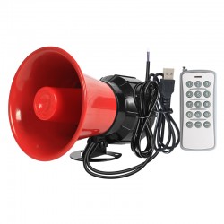 15 Key Remote MP3 Siren Horn for Vehicles 433MHz Remote Car Horn with Built-in MP3 Player